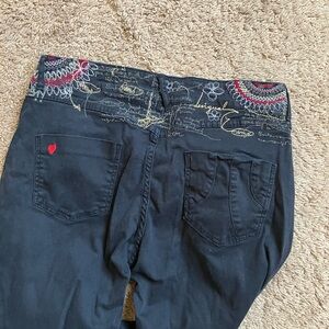 Desigual Black Embroidered Jeans